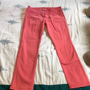 American Eagle pink skinny jeans